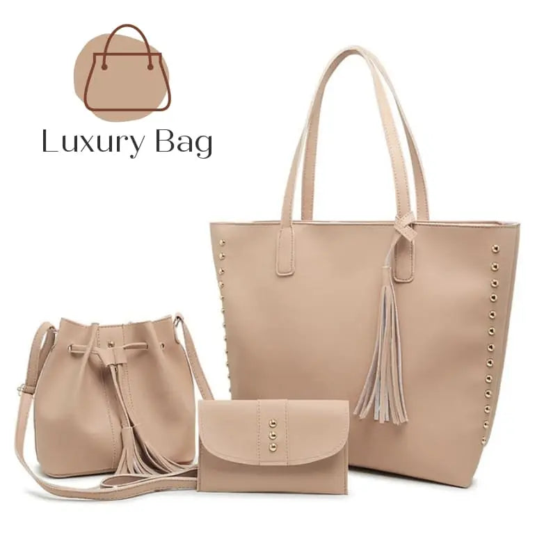 Bolsa Feminina Luxury Bag - Kit Com 3 Peças - Nem Te Contoo